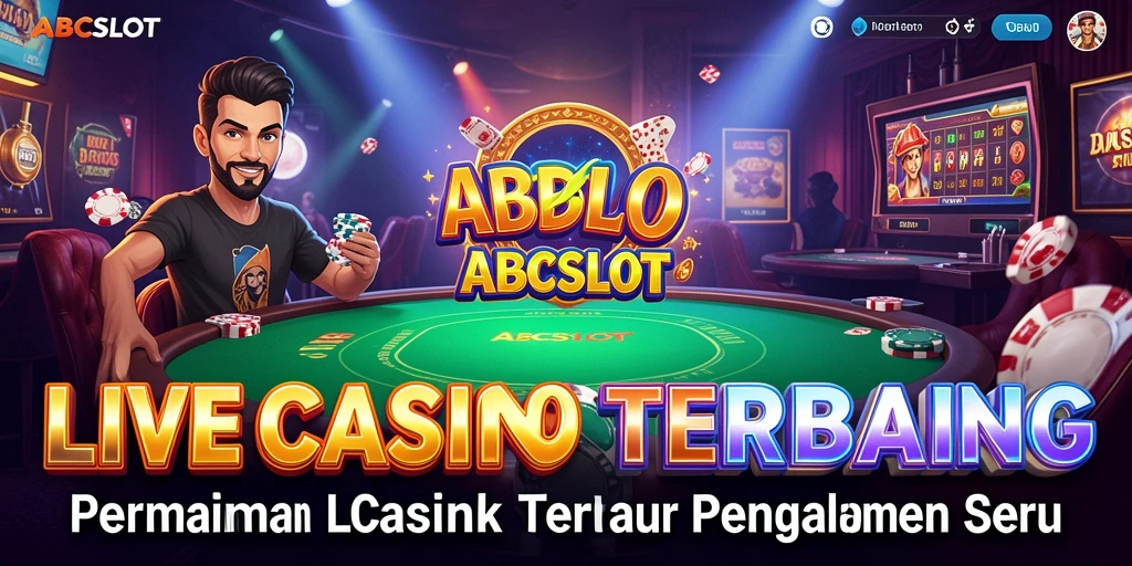 Tampilan gameplay dari aplikasi Live Casino ABCSLOT dengan dealer langsung.