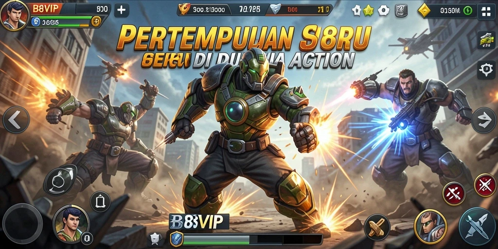 Tampilan seru dari gameplay B8VIP yang penuh aksi.