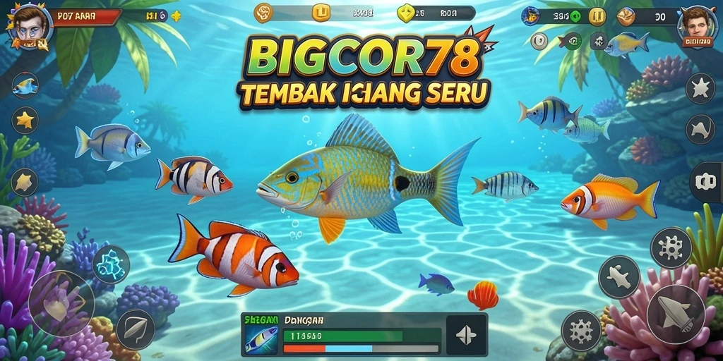 Screenshot gameplay seru Tembak Ikan di BIGCOR78.