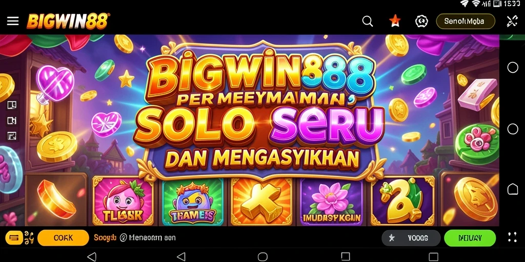 Tampilan gameplay BIGWIN88 yang menarik dengan berbagai mesin slot.