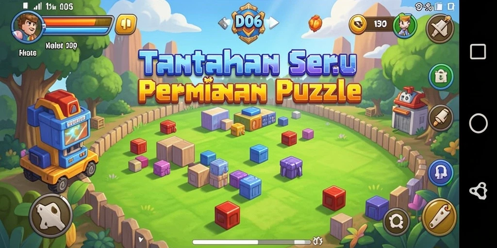 Screenshot gameplay D06 menampilkan tantangan seru dalam Puzzle.
