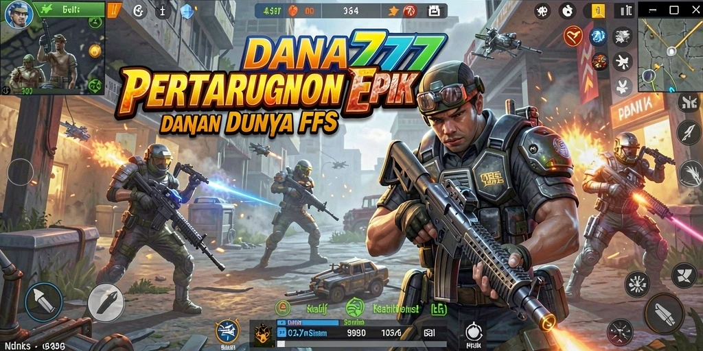Screenshot utama DANA777 menampilkan gameplay FPS yang mendebarkan.