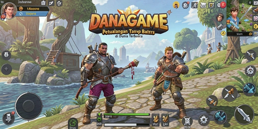 Gameplay <strong>DANAGAME</strong> menunjukkan eksplorasi dunia terbuka yang menakjubkan.