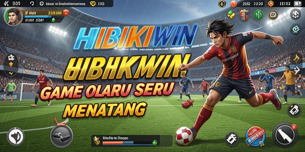Tampilan permainan HIBIKIWIN yang dinamis dan seru di lapangan olahraga.