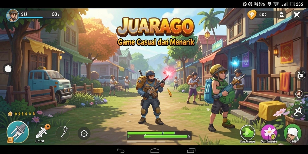 Tampilan menarik dari gameplay JUARAGO yang seru dan menyenangkan.