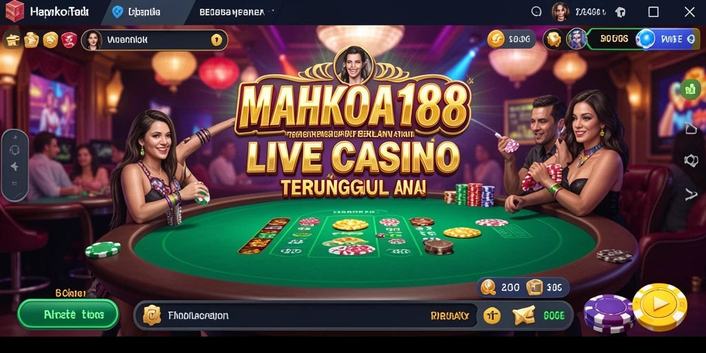 Screenshot gameplay Live Casino MAHKOTA188 yang menarik dan interaktif.