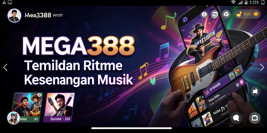 Tampilan gameplay menarik dari MEGA388 yang penuh warna.