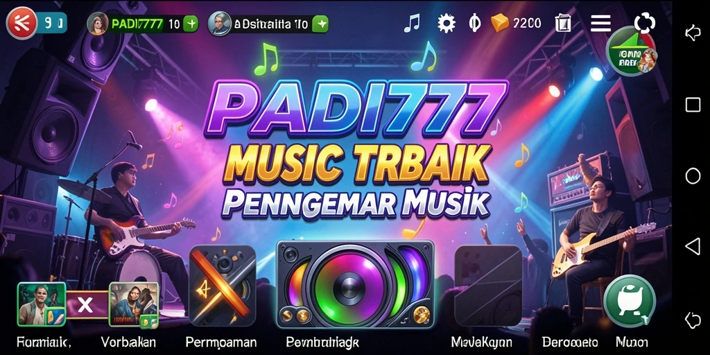 Screenshot PADI777 menampilkan keseruan bermain musik secara interaktif.