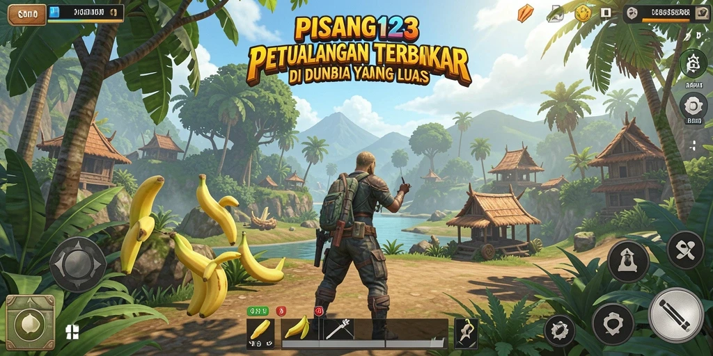 Tangkapan layar dari gameplay PISANG123 menunjukkan petualangan Open World yang mendebarkan.