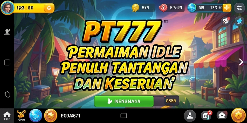 Visual gameplay PT777 yang menakjubkan dalam mode Idle.