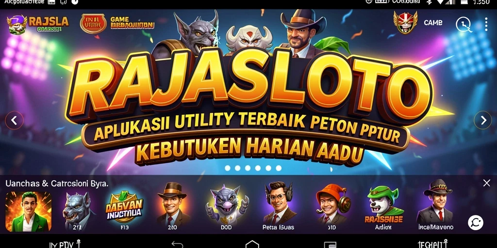 Tampilan antarmuka intuitif RAJASLOTO untuk kemudahan penggunaan.