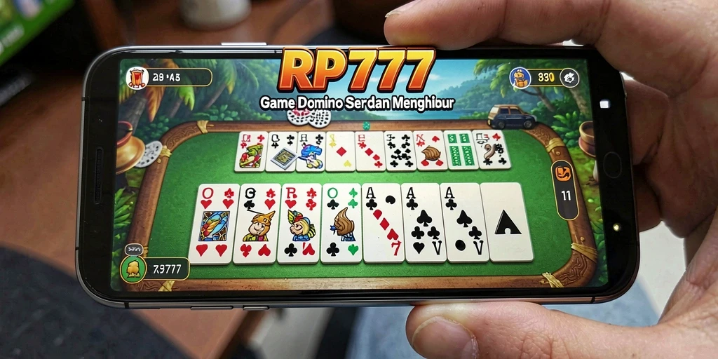Tampilan gameplay menarik dari RP777 dengan suasana permainan domino.