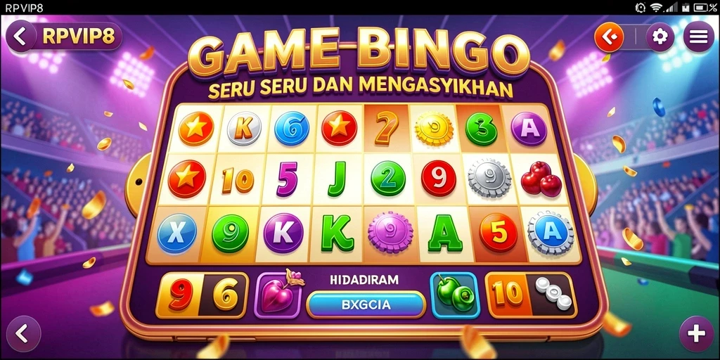 Tampilan gameplay menarik game Bingo RPVIP8.