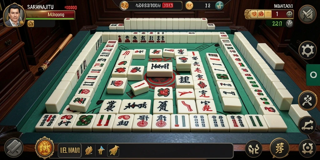 Tampilan gameplay Mahjong yang menarik menghadirkan keseruan berlevel tinggi.