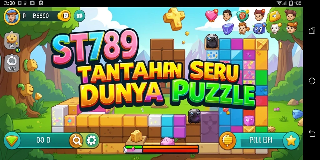 Screenshot dari gameplay ST789 menampilkan potongan puzzle yang menarik.