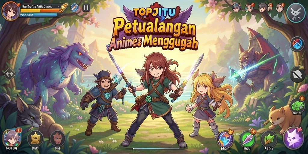 Tampilan menarik dari permainan <strong>TOPJITU</strong> yang penuh aksi dan karakter anime.